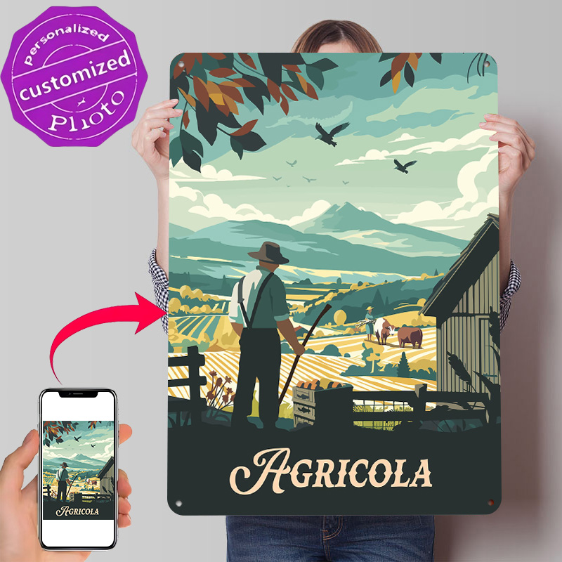 Board Game Inspiration - Póster Metálico con Textura 3D, Ilustración