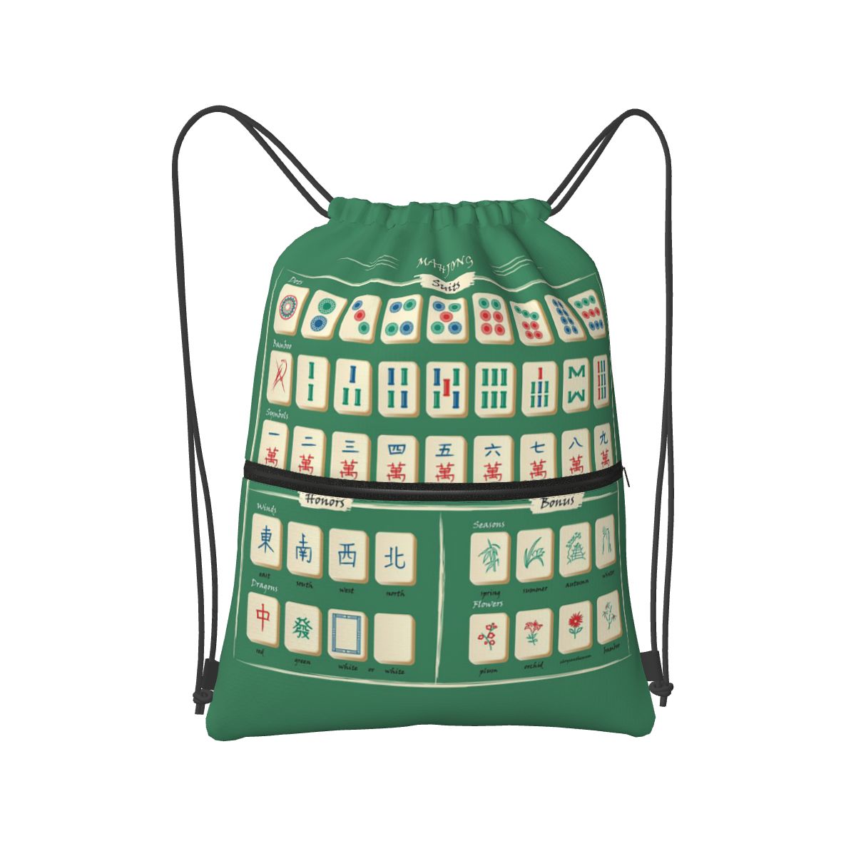 Tile Bag Drawstring - Mochilas con diseño de azulejos de