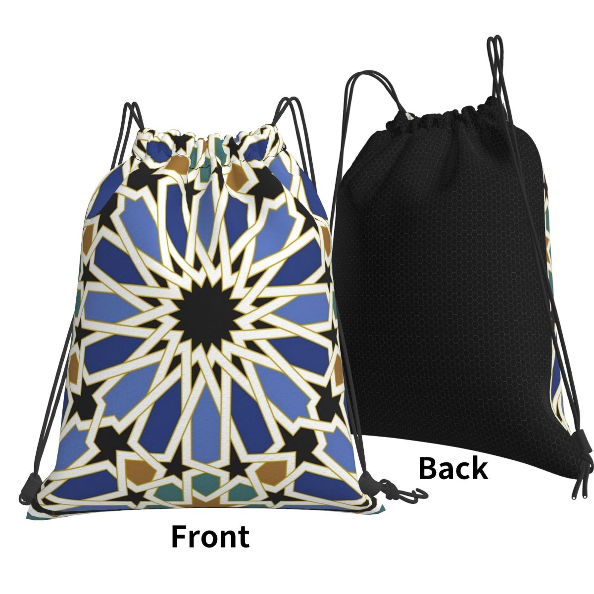 Mochilas con estampado de azul - Tile Bag Drawstring reseña y precio