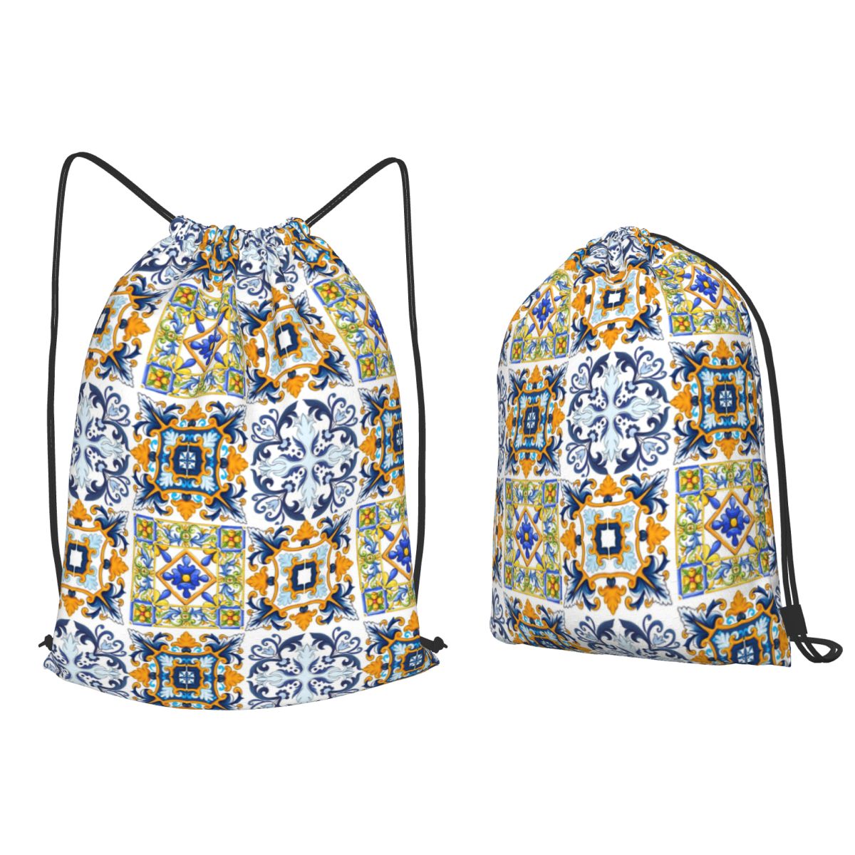 Réplica de azulejos sicilianos - Tile Bag Drawstring reseña y precio