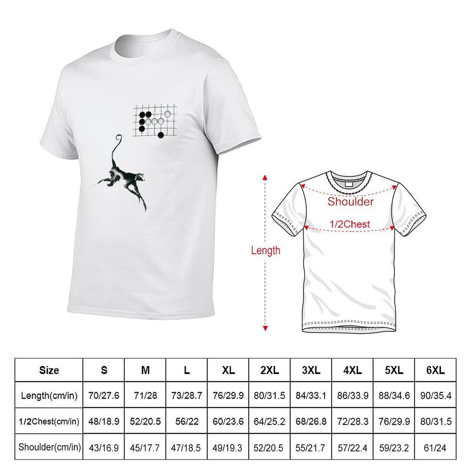 Camiseta Monkey Jump - Weiqi G - Board Game Go reseña y precio