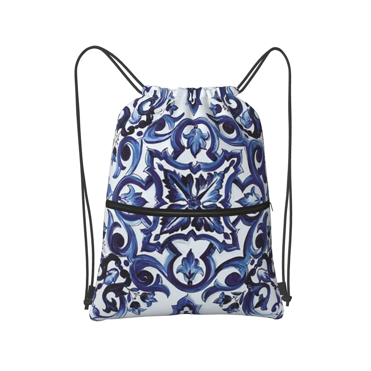 Mochilas azules con estampado  - Tile Bag Drawstring reseña y precio