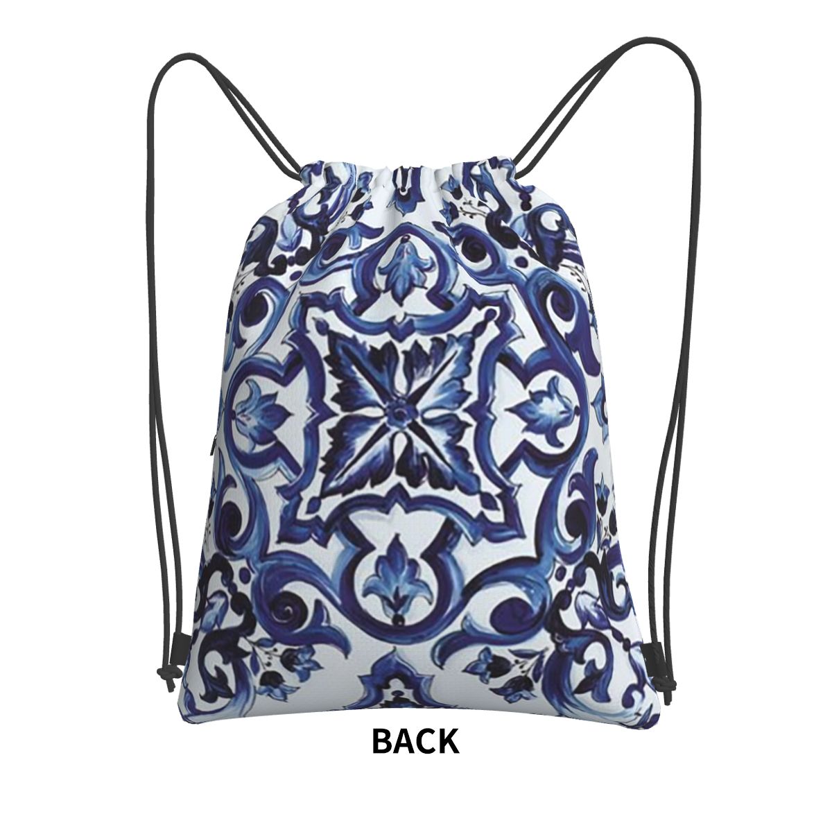 Mochilas azules con estampado  - Tile Bag Drawstring reseña y precio