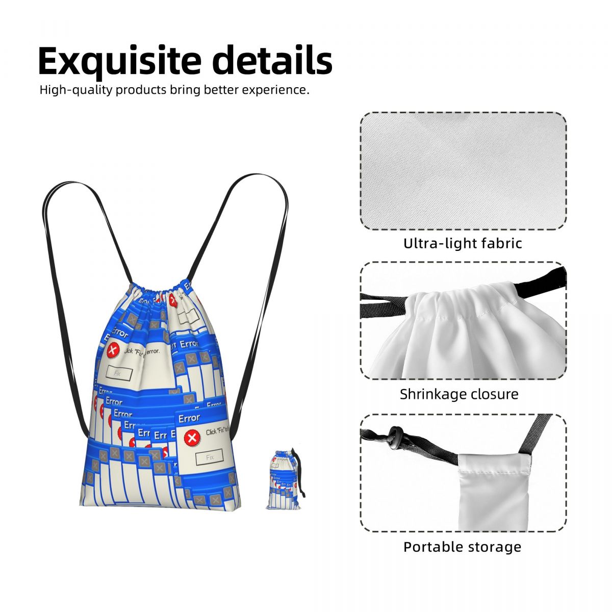 Mochila con cordón de ajuste c - Tile Bag Drawstring reseña y precio