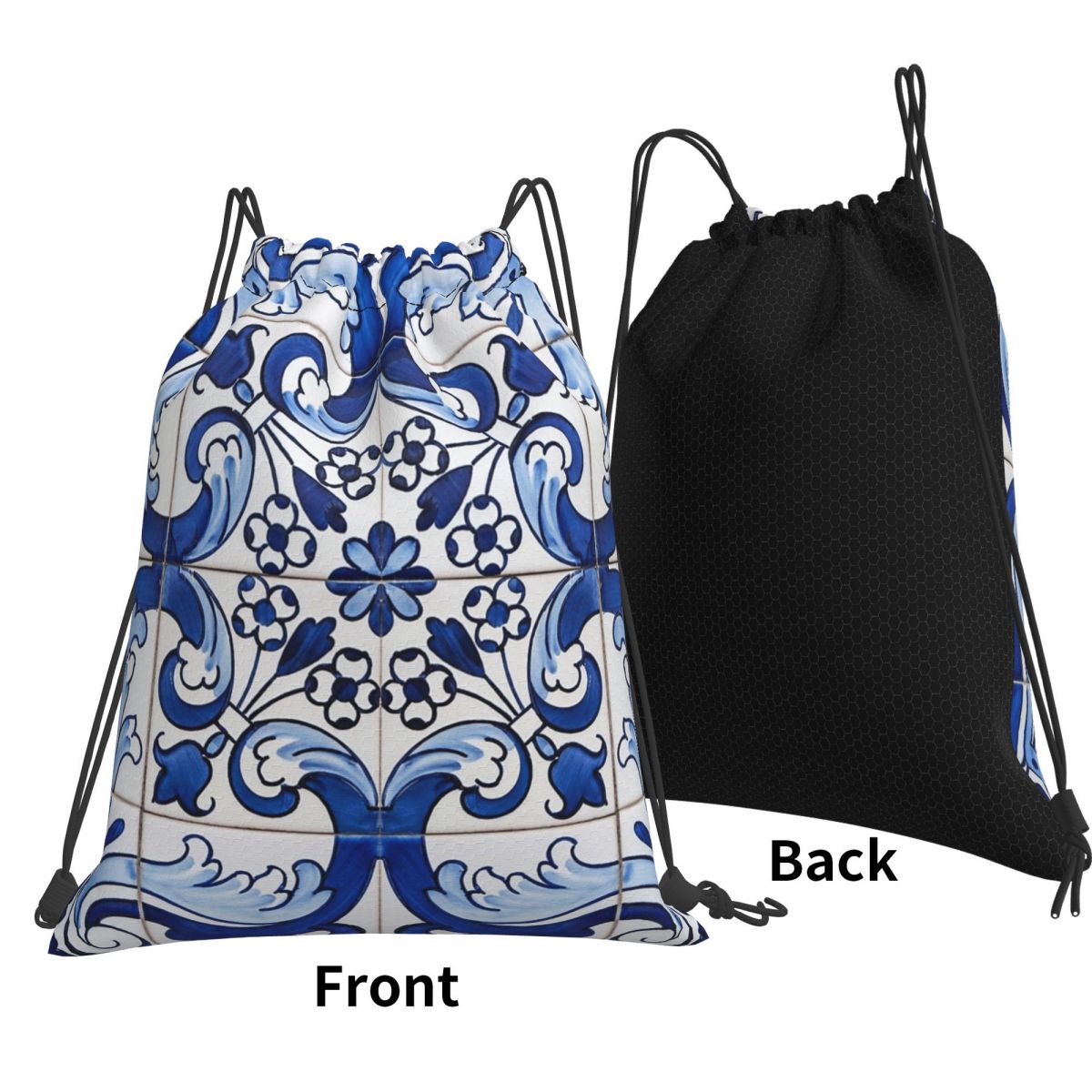 Mochilas con estampado floral  - Tile Bag Drawstring reseña y precio