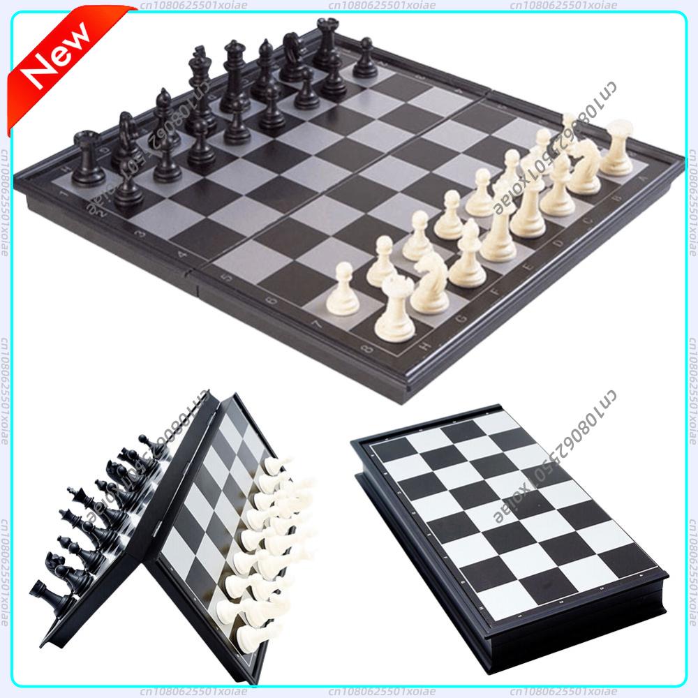 Ajedrez magnético plegable, ta - Magnetic Travel Chess reseña y precio